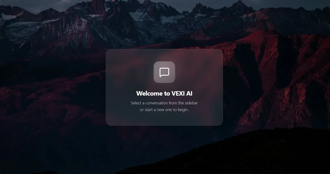Vexi AI welcome screen